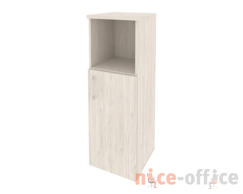 Шкаф средний узкий правый (1 низкий фасад ЛДСП) 400x420x1207 Оникс / Onix