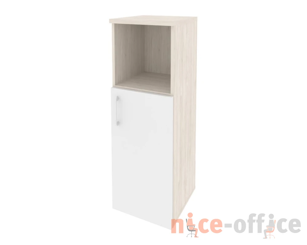Шкаф средний узкий правый (1 низкий фасад ЛДСП) 400x420x1207 Оникс / Onix