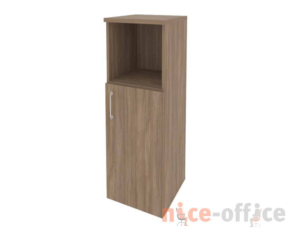 Шкаф средний узкий правый (1 низкий фасад ЛДСП) 400x420x1207 Оникс / Onix
