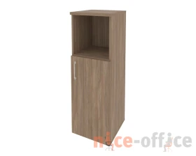 Шкаф средний узкий правый (1 низкий фасад ЛДСП) 400x420x1207 Оникс / Onix images