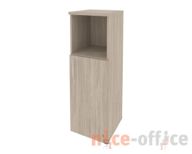 Шкаф средний узкий правый (1 низкий фасад ЛДСП) 400x420x1207 Оникс / Onix images