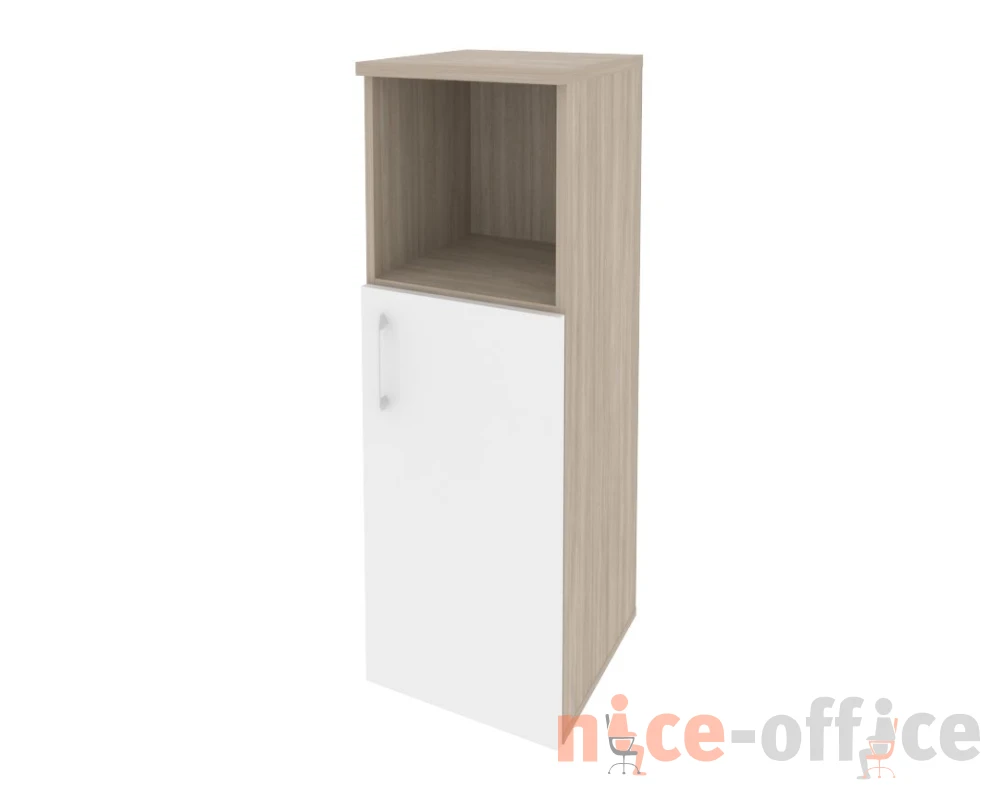 Шкаф средний узкий правый (1 низкий фасад ЛДСП) 400x420x1207 Оникс / Onix