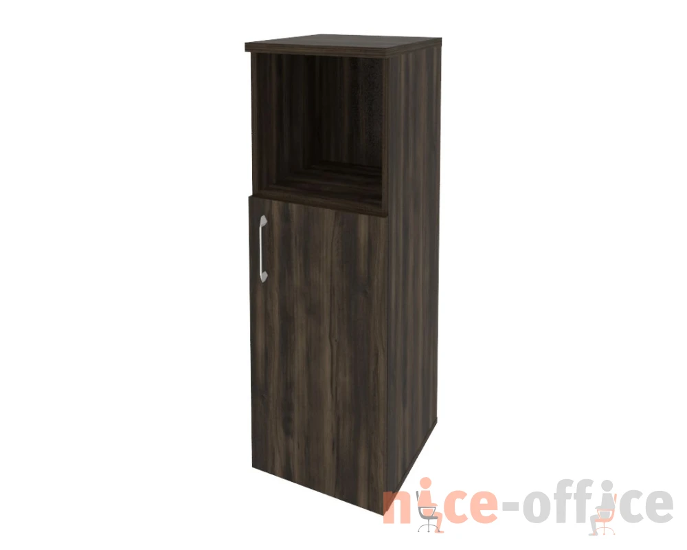 Шкаф средний узкий правый (1 низкий фасад ЛДСП) 400x420x1207 Оникс / Onix