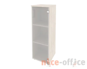 Шкаф средний узкий правый (1 средний фасад стекло) 400x420x1207 Оникс / Onix images