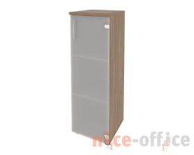 Шкаф средний узкий правый (1 средний фасад стекло) 400x420x1207 Оникс / Onix images