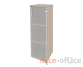 Шкаф средний узкий правый (1 средний фасад стекло) 400x420x1207 Оникс / Onix images