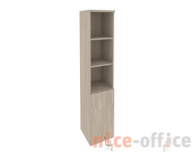 Шкаф высокий узкий левый (1 низкий фасад ЛДСП) 400x420x1977 Оникс / Onix images
