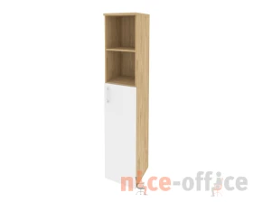 Шкаф высокий узкий правый (1 средний фасад ЛДСП) 400x420x1977 Оникс / Onix images