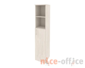 Шкаф высокий узкий правый (1 средний фасад ЛДСП) 400x420x1977 Оникс / Onix images