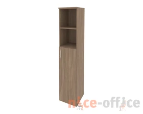 Шкаф высокий узкий правый (1 средний фасад ЛДСП) 400x420x1977 Оникс / Onix images