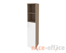 Шкаф высокий узкий правый (1 средний фасад ЛДСП) 400x420x1977 Оникс / Onix images