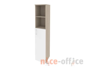 Шкаф высокий узкий правый (1 средний фасад ЛДСП) 400x420x1977 Оникс / Onix images