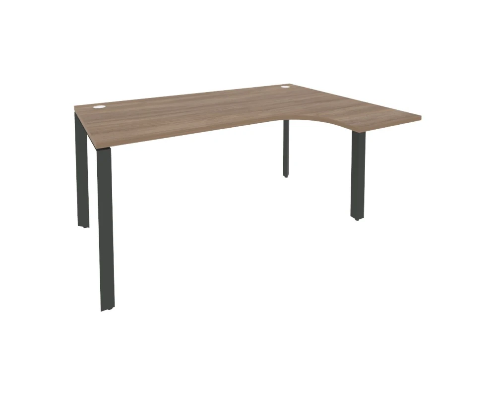 Стол эргономичный правый на П-образном м/к 1580x1180x750 (800/460) Оникс / Onix