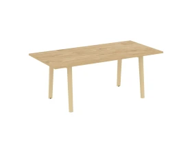 Стол переговорный, опоры - массив дерева 198x98x75 Оникс Вуд Директ / Onix Wood Direct images