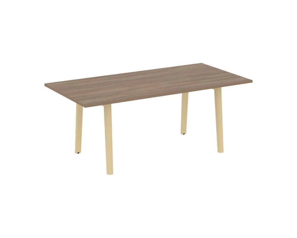 Стол переговорный, опоры - массив дерева 198x98x75 Оникс Вуд Директ / Onix Wood Direct