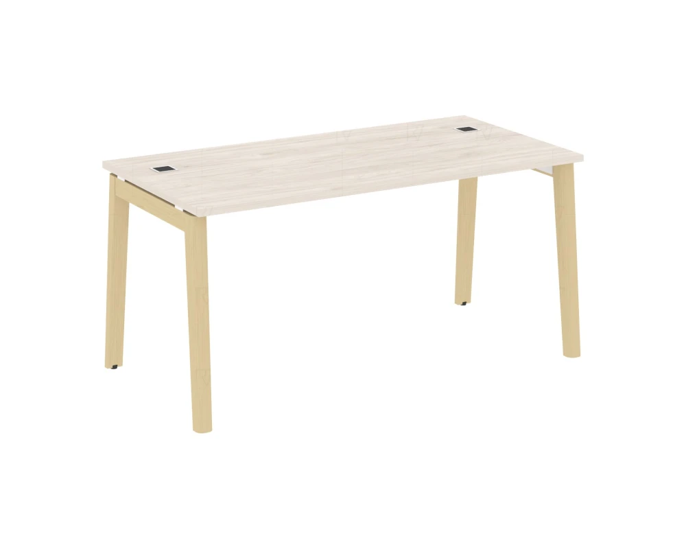 Стол рабочий руководителя, опоры - массив дерева 158x80x75 Оникс Вуд Директ / Onix Wood Direct