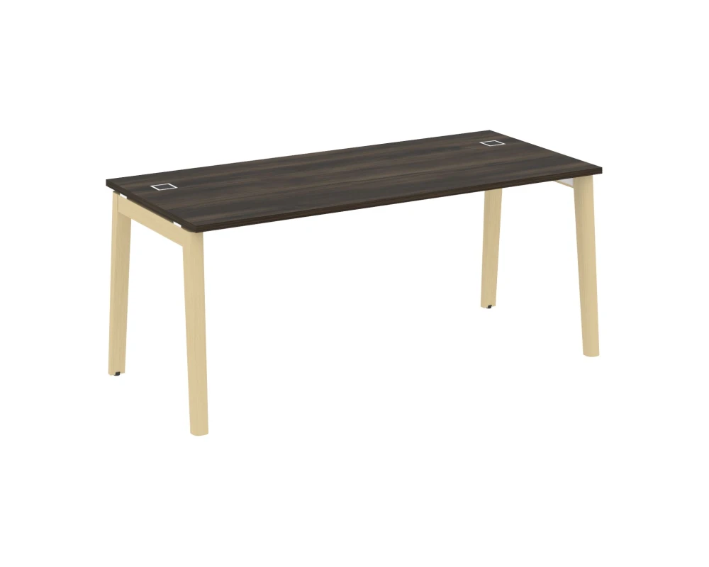 Стол рабочий руководителя, опоры - массив дерева 178x80x75 Оникс Вуд Директ / Onix Wood Direct