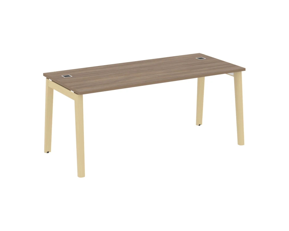 Стол рабочий руководителя, опоры - массив дерева 178x80x75 Оникс Вуд Директ / Onix Wood Direct