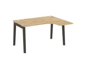 Стол эргономичный правый, опоры - массив дерева 138x118x75 Оникс Вуд / Onix Wood images