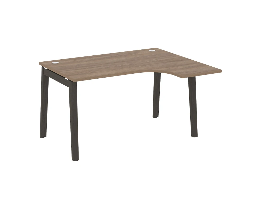 Стол эргономичный правый, опоры - массив дерева 138x118x75 Оникс Вуд / Onix Wood