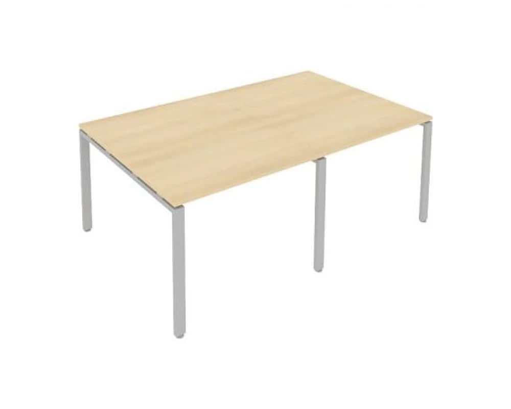 Переговорный стол (2 столешницы) на П-образном м/к 200x123,5x75 Metal System