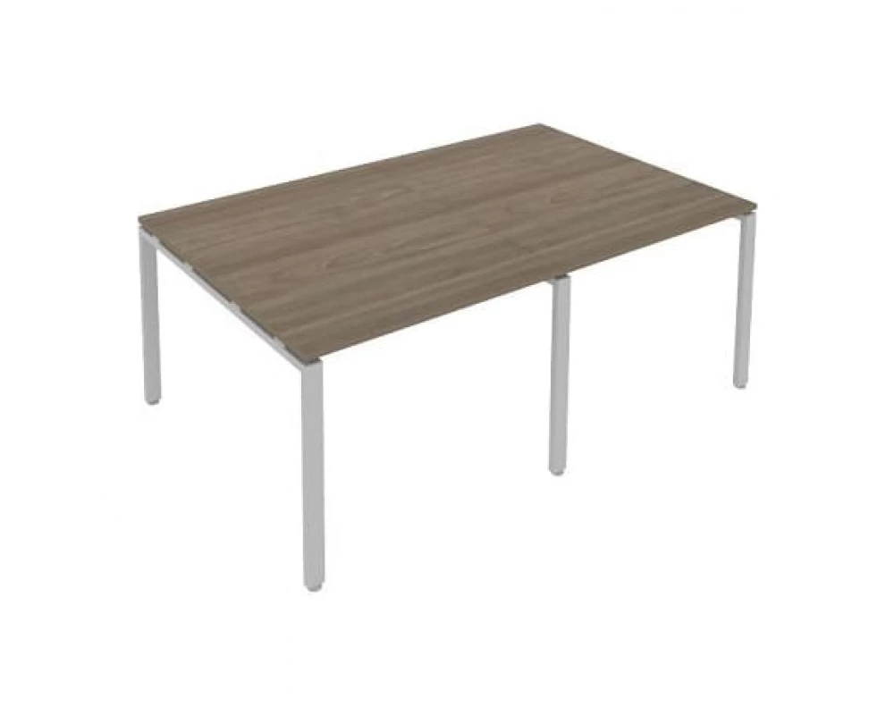 Переговорный стол (2 столешницы) на П-образном м/к 200x123,5x75 Metal System