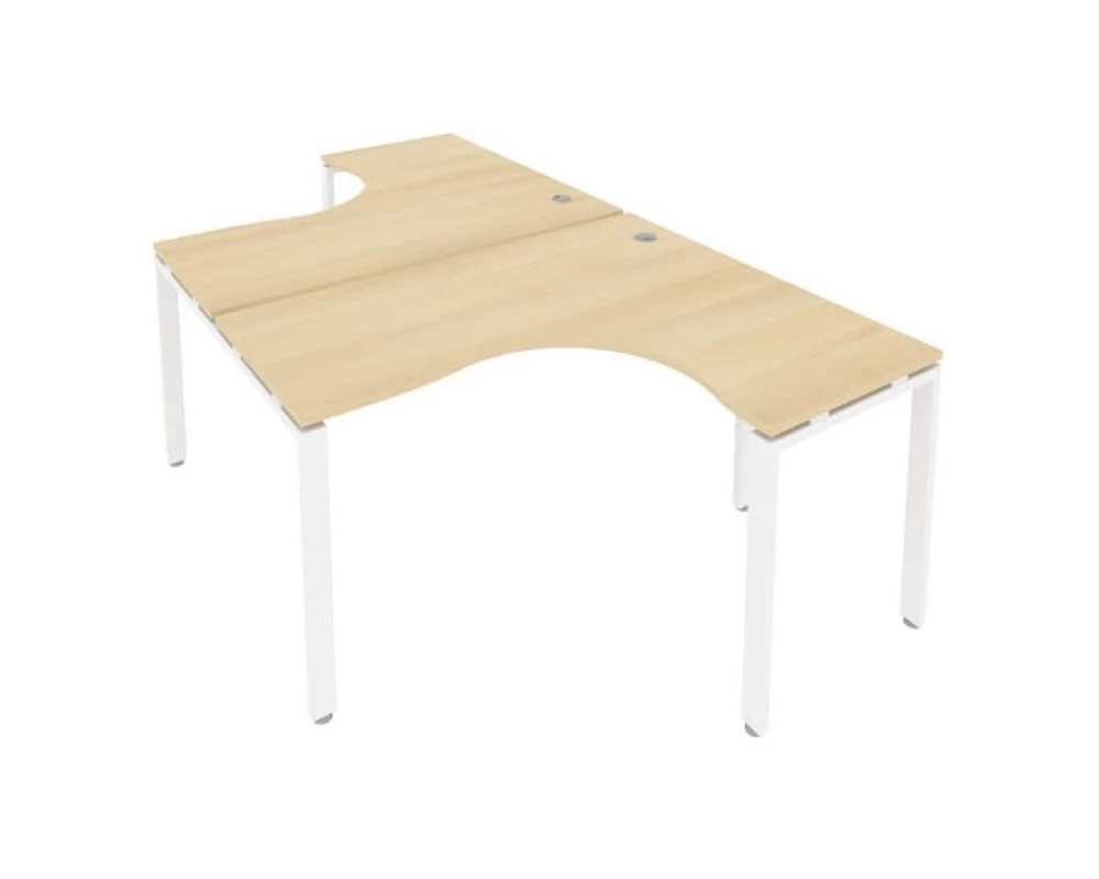 Рабочая станция криволинейная на П-образном м/к 140x243,5x75 Metal System