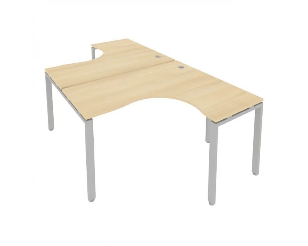 Рабочая станция криволинейная на П-образном м/к 140x243,5x75 Metal System
