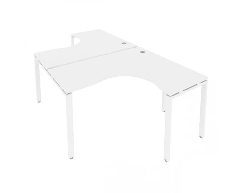 Рабочая станция криволинейная на П-образном м/к 140x243,5x75 Metal System