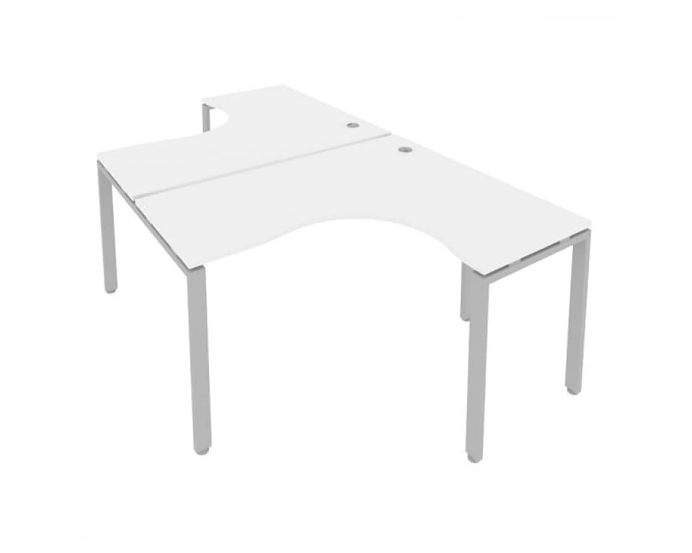 Рабочая станция криволинейная на П-образном м/к 140x243,5x75 Metal System