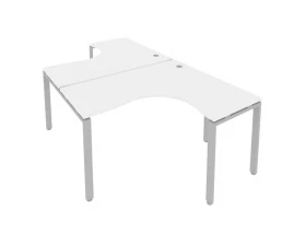 Рабочая станция криволинейная на П-образном м/к 140x243,5x75 Metal System images