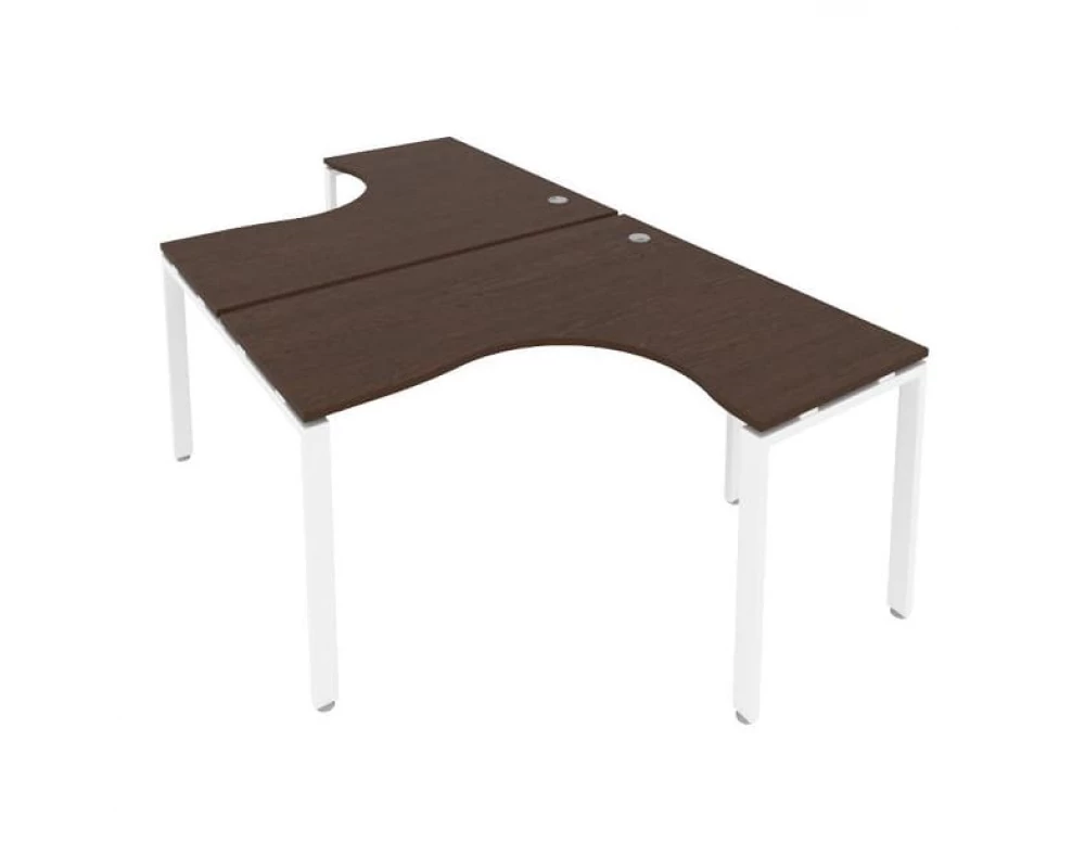 Рабочая станция криволинейная на П-образном м/к 140x243,5x75 Metal System