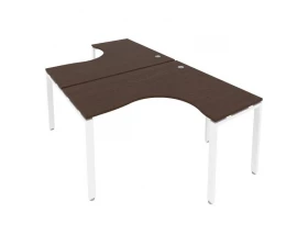 Рабочая станция криволинейная на П-образном м/к 140x243,5x75 Metal System images