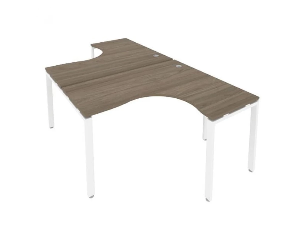 Рабочая станция криволинейная на П-образном м/к 140x243,5x75 Metal System