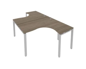 Рабочая станция криволинейная на П-образном м/к 140x243,5x75 Metal System images