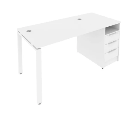 Рабочая станция на П-образном м/к с опорной тумбой 161,2x72x75 Метал Систем / Metal System