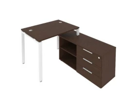 Рабочая станция на П-образном м/к с опорной тумбой правая 110x152x75 Metal System images