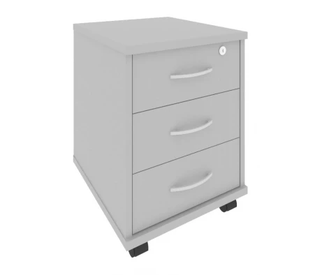 Офисная тумба подкатная 3 ящика с замком Riva