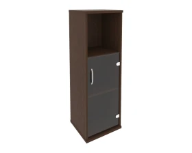 Шкаф средний узкий правый 1 низкая дверь стекло Рива / Riva images