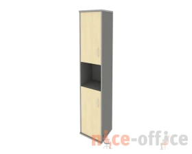 Шкаф высокий узкий левый 2 низкие двери ЛДСП Рива / Riva images