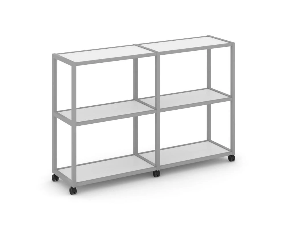 Стеллаж 3 уровня 2 секции VR.LT-STK-311.06 1170x400x1046 Shelf Mobile
