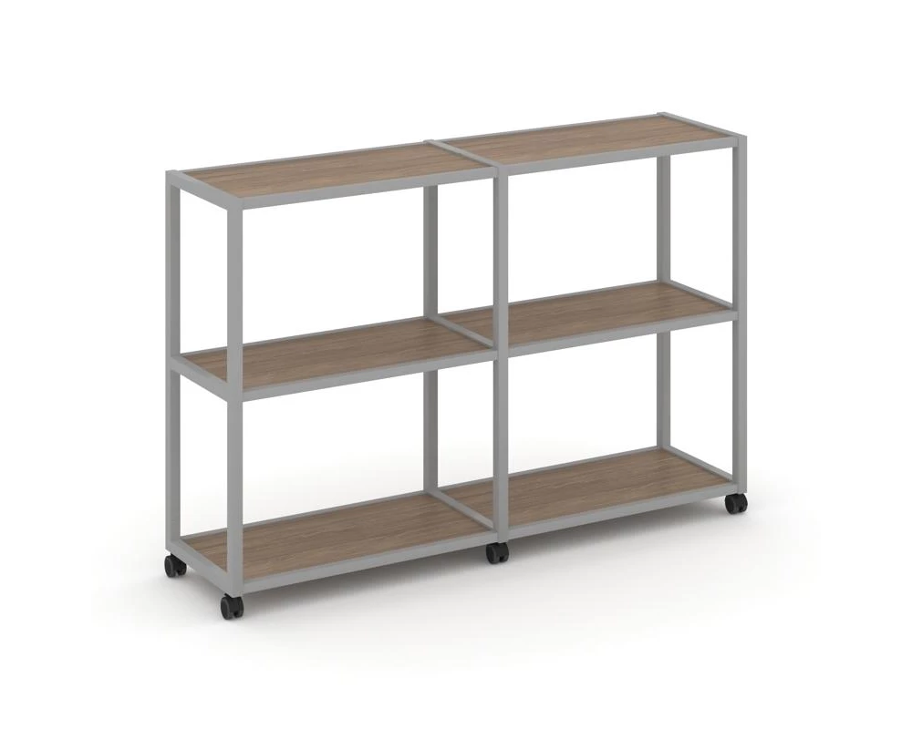 Стеллаж 3 уровня 2 секции VR.LT-STK-311.06 1170x400x1046 Shelf Mobile