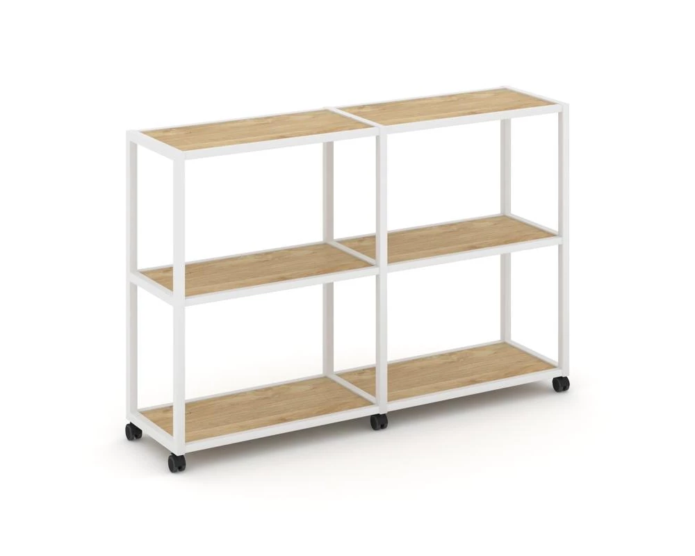 Стеллаж 3 уровня 2 секции VR.LT-STK-311.06 1170x400x1046 Shelf Mobile