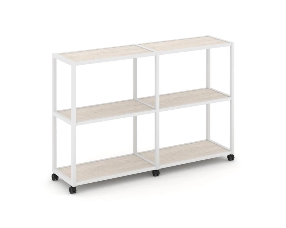 Стеллаж 3 уровня 2 секции VR.LT-STK-311.06 1170x400x1046 Shelf Mobile