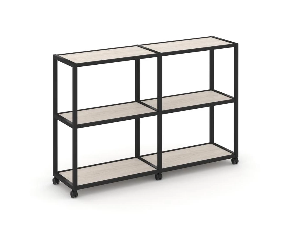 Стеллаж 3 уровня 2 секции VR.LT-STK-311.06 1170x400x1046 Shelf Mobile