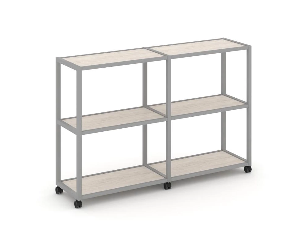 Стеллаж 3 уровня 2 секции VR.LT-STK-311.06 1170x400x1046 Shelf Mobile