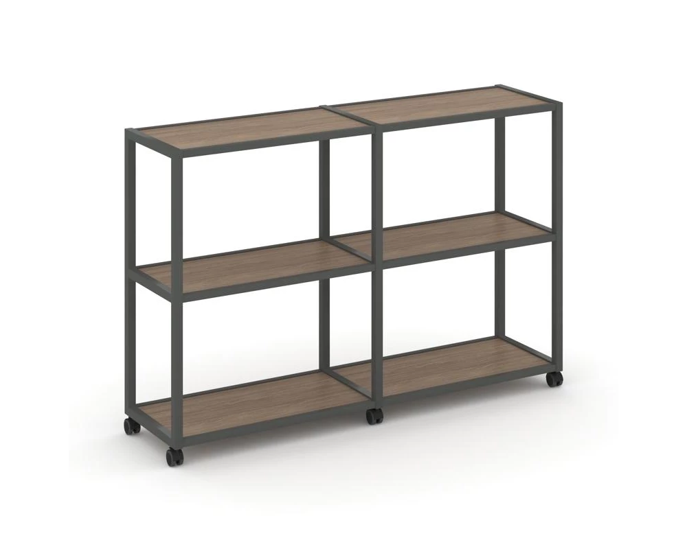Стеллаж 3 уровня 2 секции VR.LT-STK-311.08 1570x400x1046 Shelf Mobile