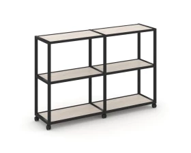 Стеллаж 3 уровня 2 секции VR.LT-STK-311.08 1570x400x1046 Shelf Mobile images