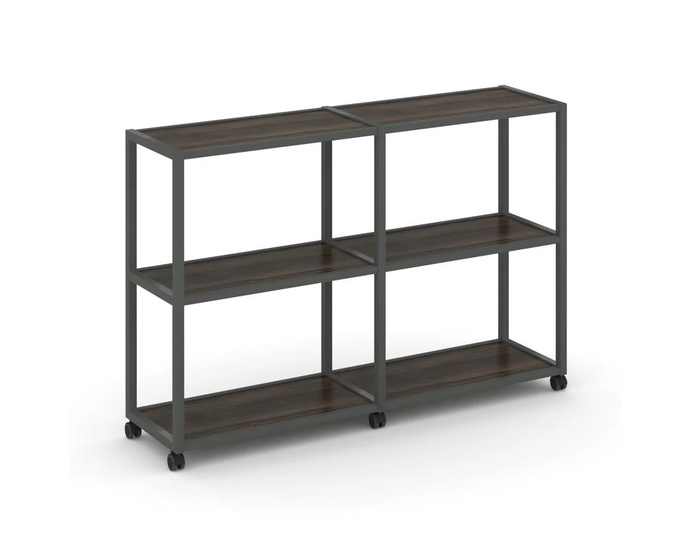 Стеллаж 3 уровня 2 секции VR.LT-STK-311.08 1570x400x1046 Shelf Mobile