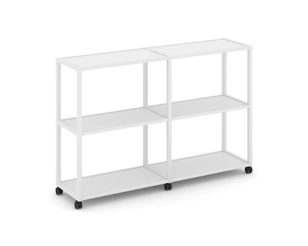 Стеллаж 3 уровня 2 секции VR.LT-STK-311.08 1570x400x1046 Shelf Mobile